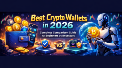 Best crypto wallets in 2026 comparison showing secure digital wallets for beginners and investors